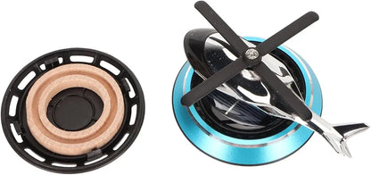 Solar Car Air Freshener, Helicopter Diffuser for Car Home Office, No Battery, Sun Powered, Automatic Rotation, Aluminum Zinc Alloy, Small Size, Easy Carry