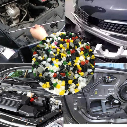 1000 Pieces Car Fixing Clip Plastic Rivet Clips with Disassembly Tool Assorted Fixing Rivets Universal Nylon Car Trim Clip for Bodywork, Door, Panel, Bumper