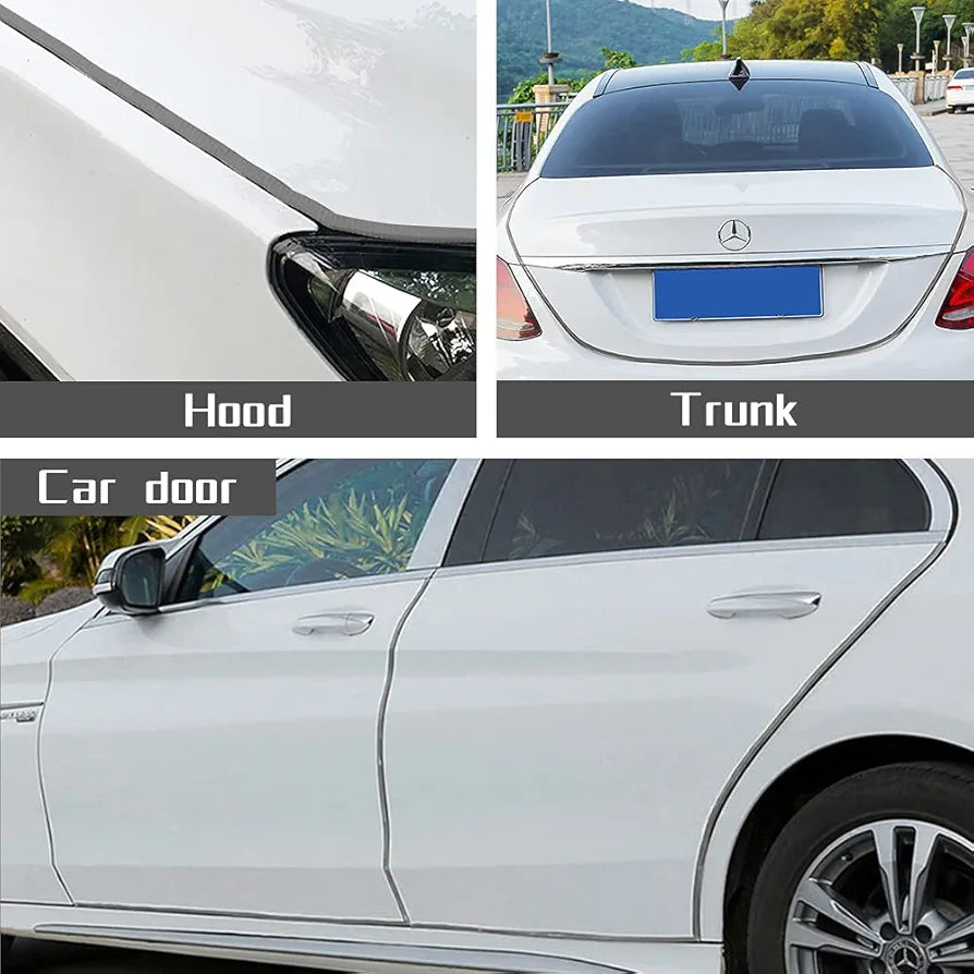 Car Grey Door Protection 5 m Rubber Edge Protection for Most Models