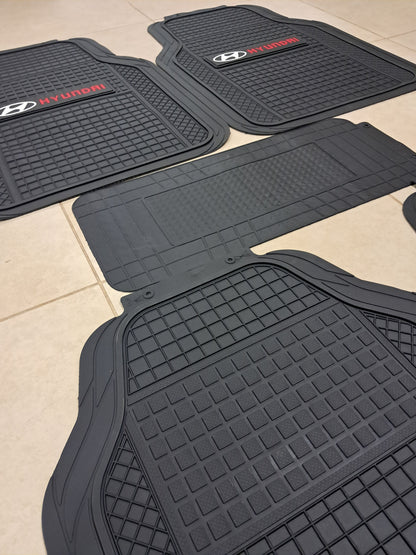 Hyundia SportLine Rubber Floor Mats – Anti-Slip All-Season 5 Piece Set