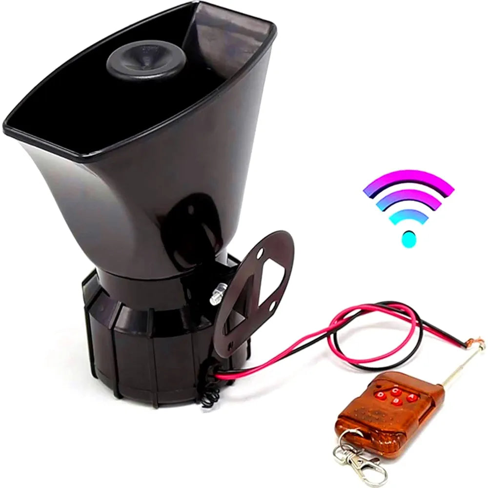 Car Horn Remote alarm horn Siren alarm Multiple Tone 100W Loud Car Warning Alarm Police Fire Siren Horn with Brown Remote Controller Wireless speaker Electric Horn for 12V car truck boat ect