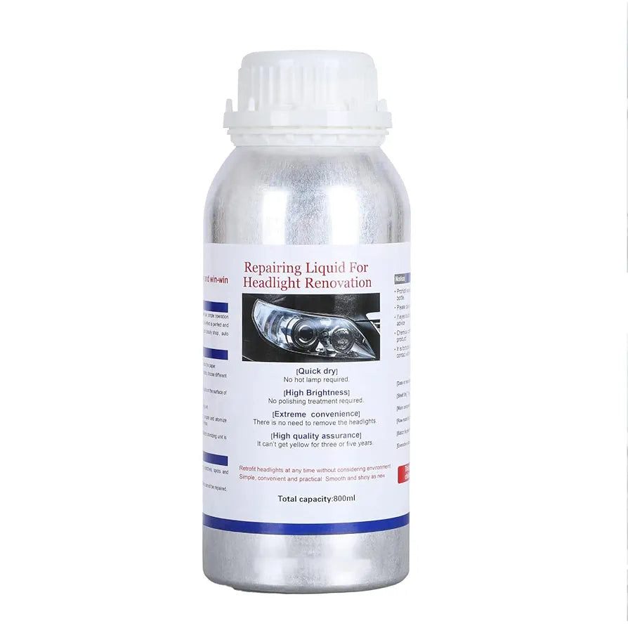 Car Headlight Scratch Repair Liquid, Headlight Restoration Kit Refill Bottle, Polishing Tool for Restore and Repair Dull Yellow Headlights, Car Headlight Scratch Restoring Fluid (1PC)