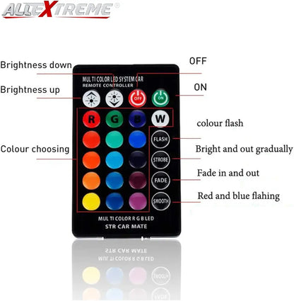 Parking Bulb with IR Remote for All Cars & Bikes (Pack of 2, Small, Multicolor)