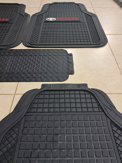 Toyota SportLine Rubber Floor Mats – Anti-Slip All-Season 5 Piece Set