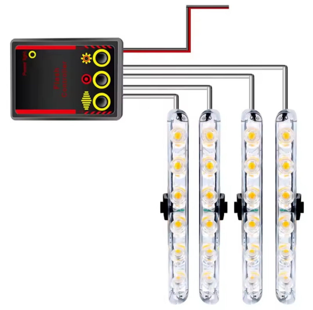 4x6 Led Strobe Warning Police Light Automobiles 12V Car Truck Flashing Firemen Ambulance Emergency Flasher Fso Car Accessories