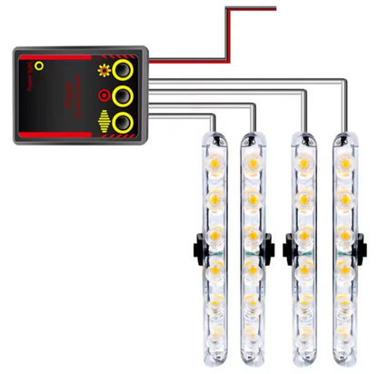 4x6 Led Strobe Warning Police Light Automobiles 12V Car Truck Flashing Firemen Ambulance Emergency Flasher Fso Car Accessories