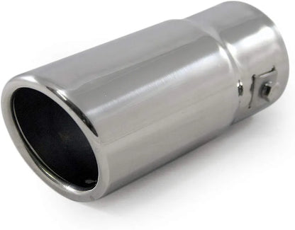 A7106 Exhaust Trim Tailpipe Universal Silencer Stainless Steel 7×7.5×15 CM Chrome AutoHobby