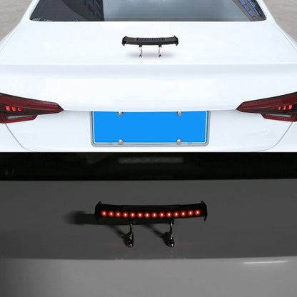 12V Black Mini Solar Energy LED Rear Wing Spoiler Auto Car Trunk Tail Decoration