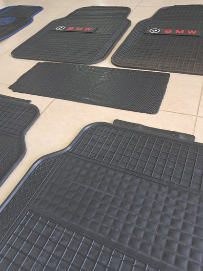 BMW Red Logo SportLine Rubber Floor Mats – Anti-Slip All-Season 5 Piece Set