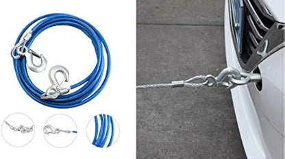 3 Ton Roy Emergency Tow Pull Rope Snatch Strap for Cars (8mm x 4m)