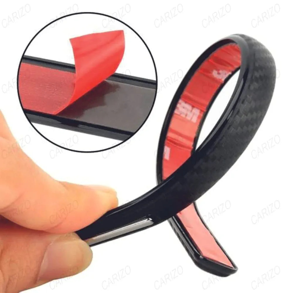 Universal Black & Chrome Anti-Collision Patch Bumper and Door Guard Strip Anti-Scratch Bumper Protector Trim Compatible with All Cars & SUVs (Pack of 4)