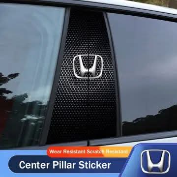 2X Car Window Center Pillar Sticker Trim B-pillar Cover Decals