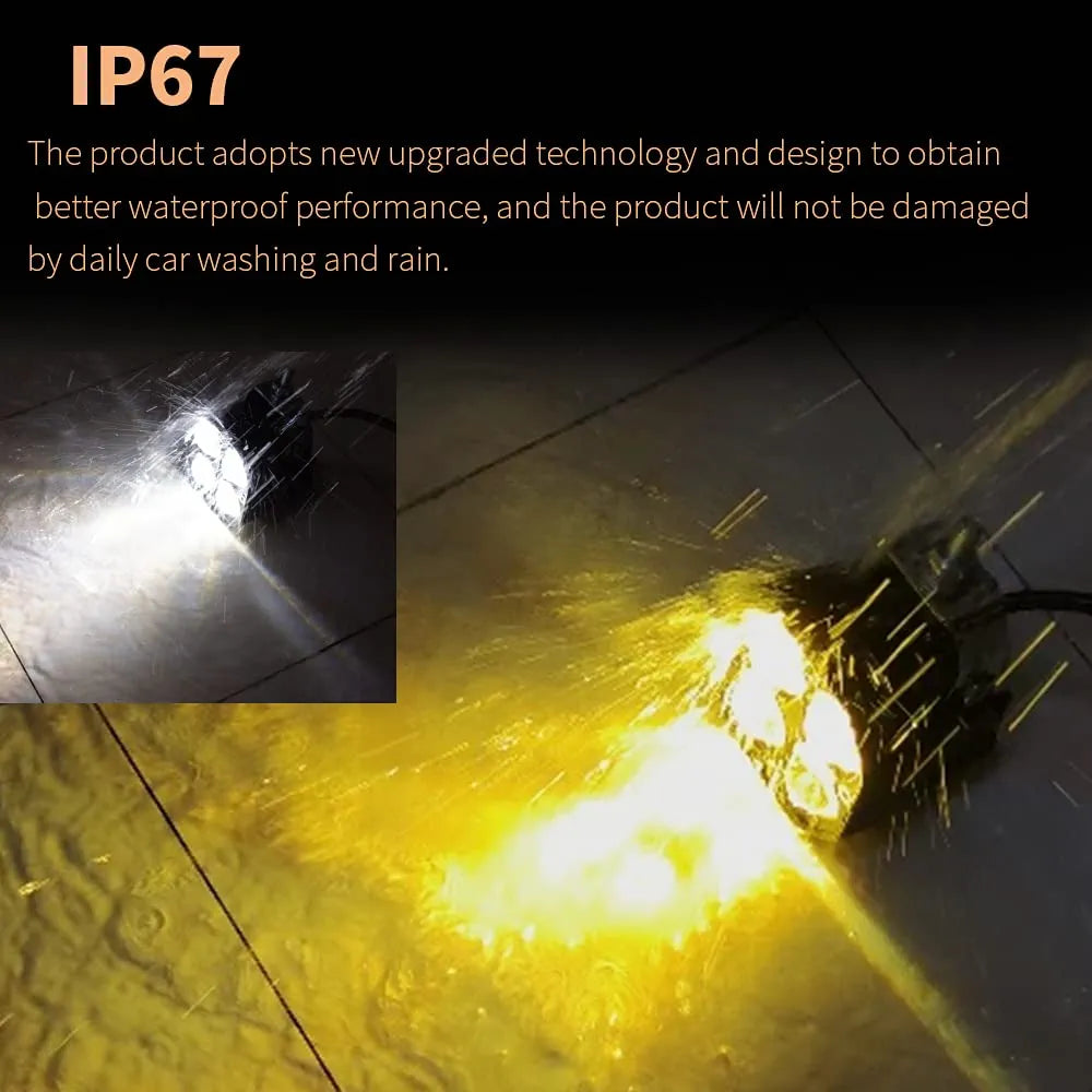 2 Pack Led Pods Light Bar, Yellow or white 3" 40w Spot Off Road Lights, Driving Fog Lamp, IP68 Waterproof LED Work Light, Amber Cube Lights for Pickup Truck SUV ATV UTV Boat Forklift 4x4 Motorcycle