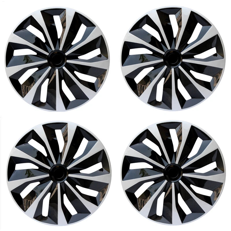 4pcs 15 Inch Wheel Cover Hub Cap Style B, Universal Fit for Steel Wheels with ABS Material Design Fits Most Cars Trucks SUVs