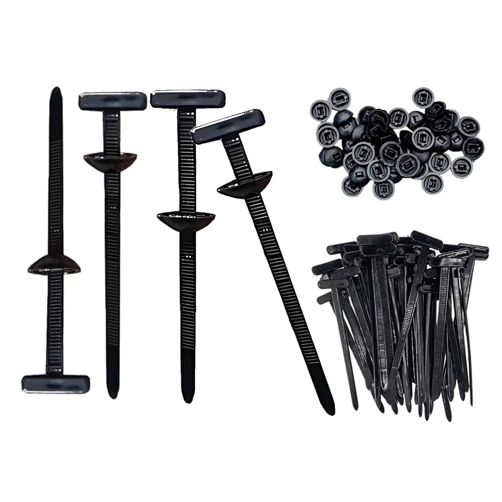 Nylon Cable Ties, Self-Locking Cable Tie Retainer, Push Mount Zip Ties,Bumper Holders For Cars, Zip Tie Lock Wire Holder For Maintenance Automotive Engine Bay Wire Harness Restraint Tie