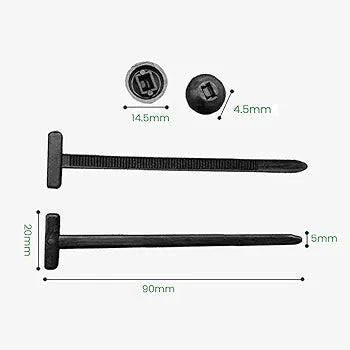 Nylon Cable Ties, Self-Locking Cable Tie Retainer, Push Mount Zip Ties,Bumper Holders For Cars, Zip Tie Lock Wire Holder For Maintenance Automotive Engine Bay Wire Harness Restraint Tie