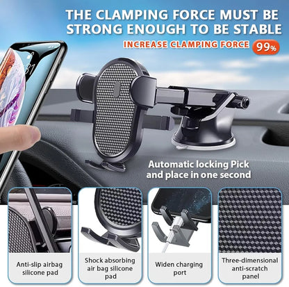 Car Phone Holder, Phone Holder Vent，CarWindshield Dashboard Truck Suction Cup, 360°Adjustable, Automobile Cradles Universal,car Phone Holders for iPhone Size 4.7inch-7inch