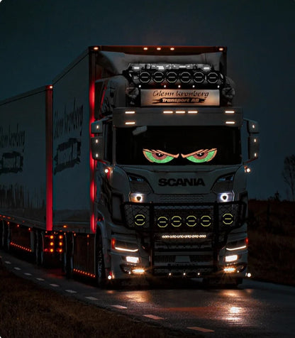 Devil Eyes Light for Cars, 2PCS LED Eyes for Car, Car LED Display, 2025 New Colorful Eye Lamp Soft Screen for Car Trucks Store Window