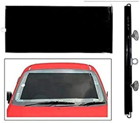 car Front Roller Sunshade 50×125 cm (Black)