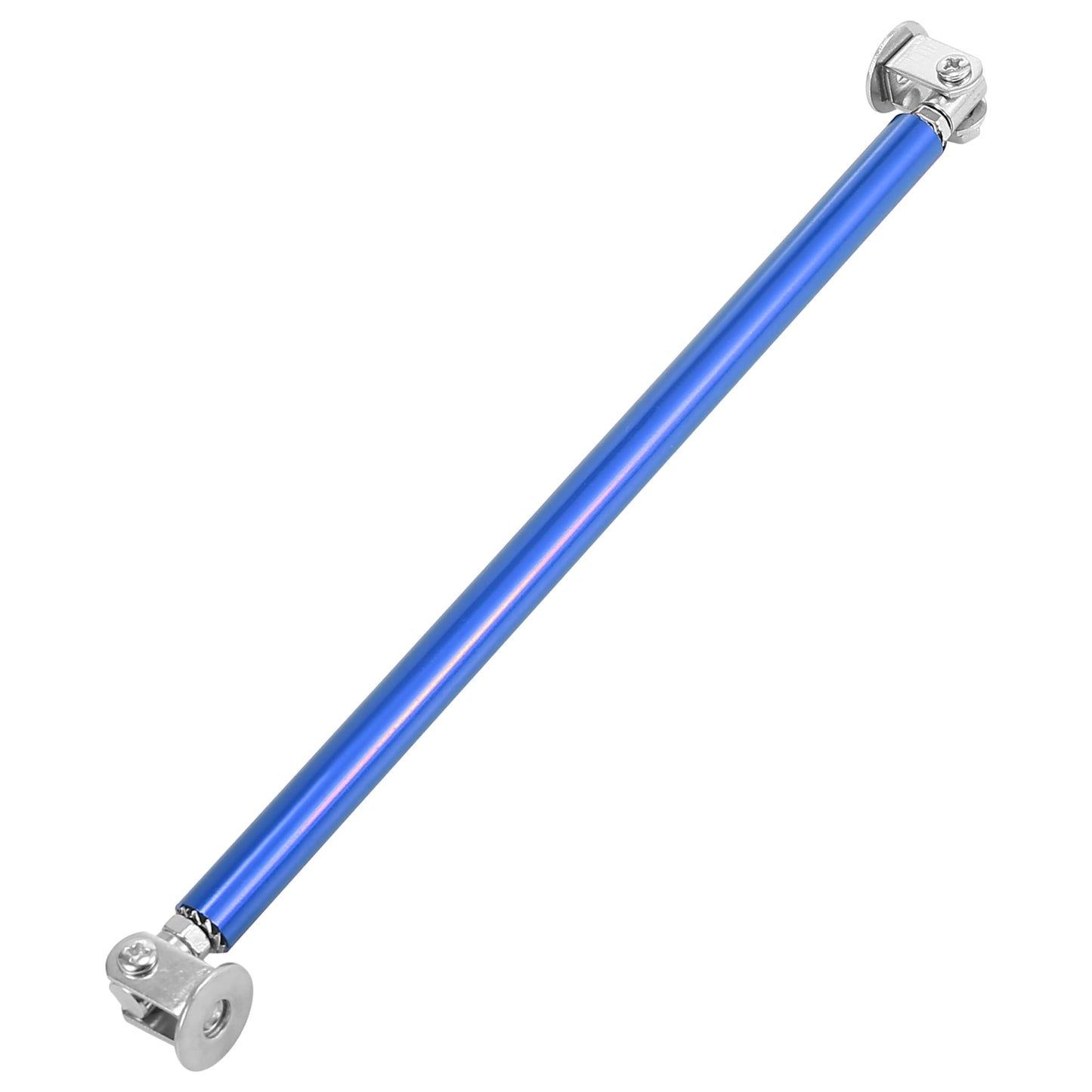 2 PCS Blue Universal 20 CM Adjustable Front Bumper Lip Splitter Strut Rod Tie Support Bar For All Cars