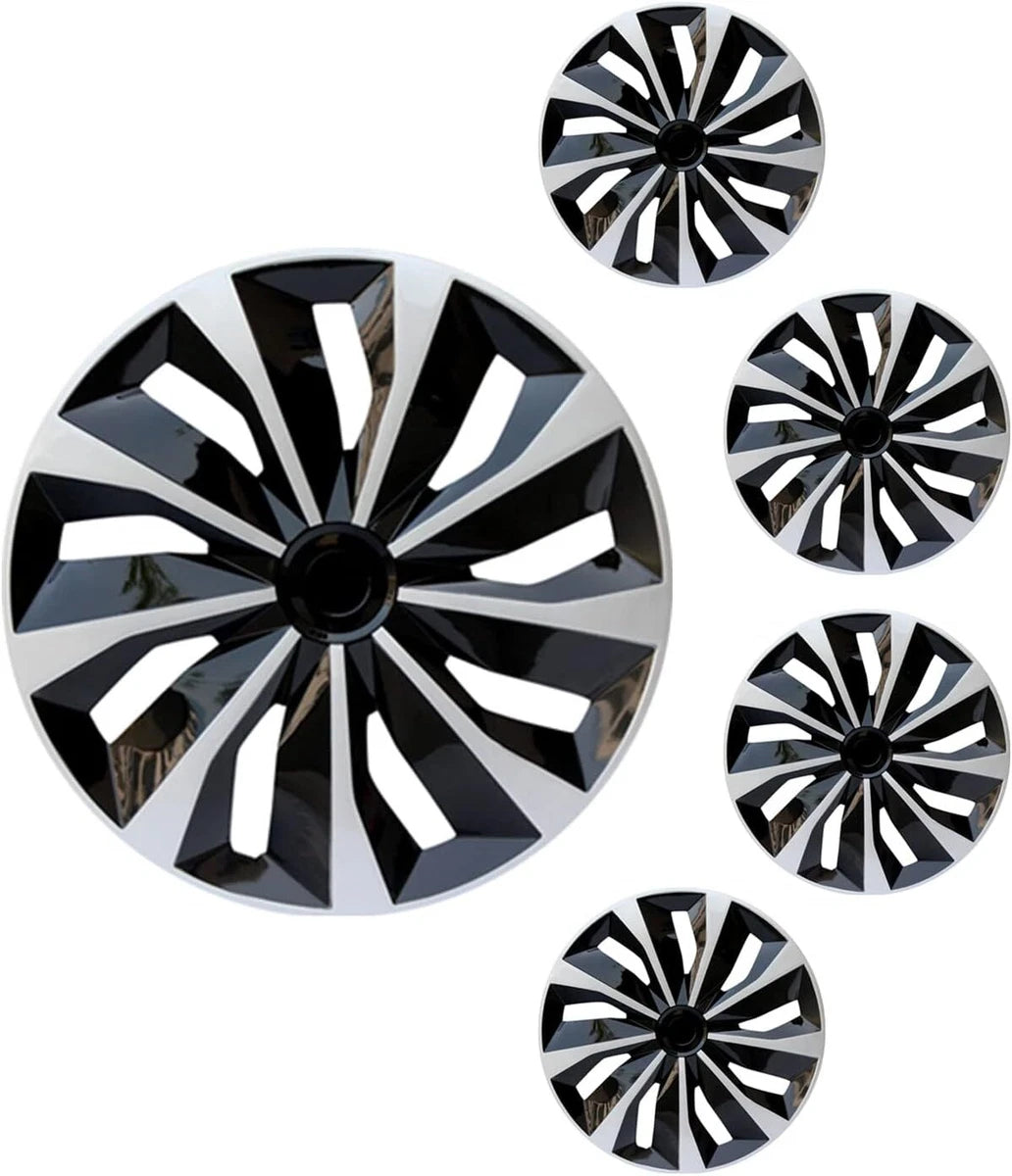 4pcs 15 Inch Wheel Cover Hub Cap Style B, Universal Fit for Steel Wheels with ABS Material Design Fits Most Cars Trucks SUVs
