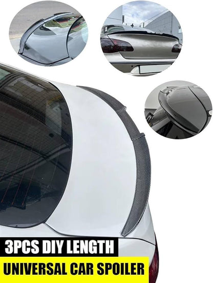 For All Cars Adjustable Rubber Rear Trunk Spoiler Lip Roof Tail Wing Black For Car Sedan Universal
