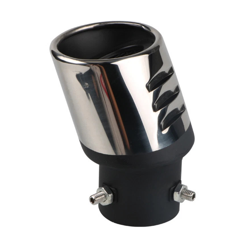H112BK Car End Pipes 62mm For Single Outlet Universal Car Exhaust Tip Auto Muffler Tail Pipe