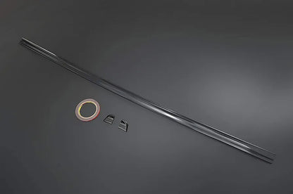 Rear Spoilers for Cars, Black or Carbon Fiber 3D Rubber Car Trunk Spoiler Roof Lip Trim Kit, Universal Automotive Exterior Accessory Punch-Free Tailgate Bumper Rear Spoiler Wing Sticker