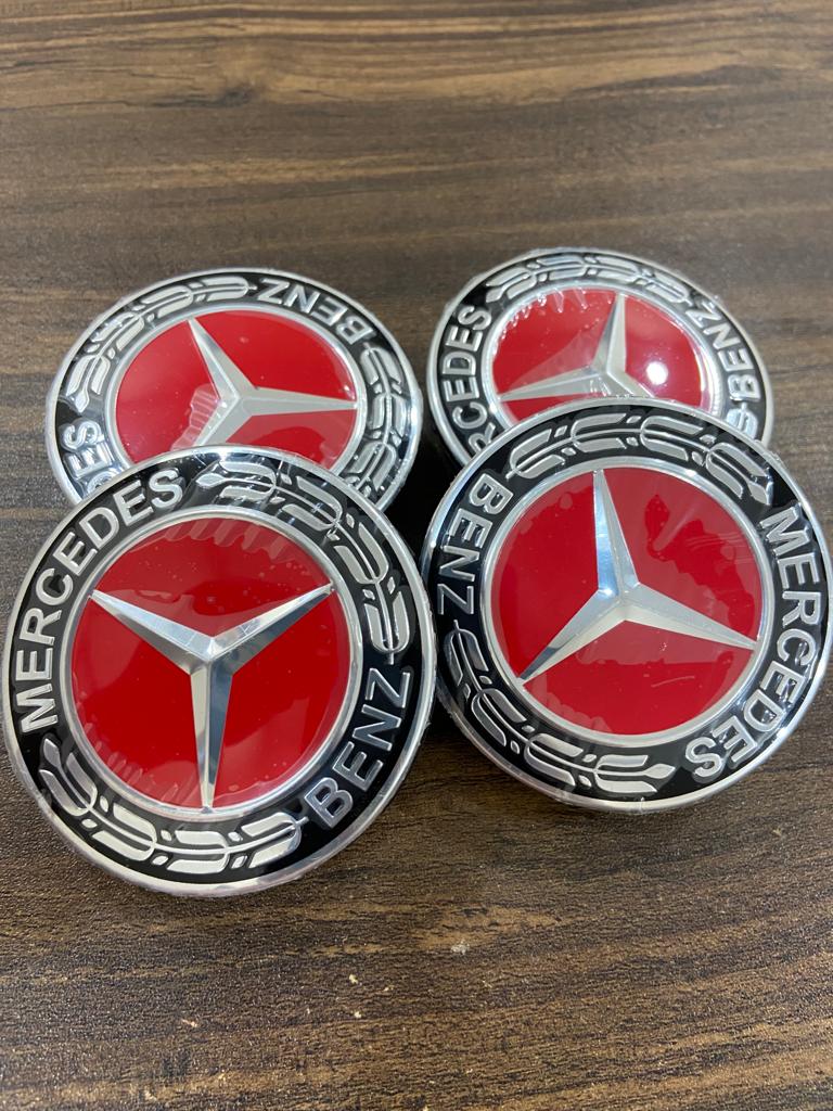 Mercedes Red wheel hub Wheel Center Cap