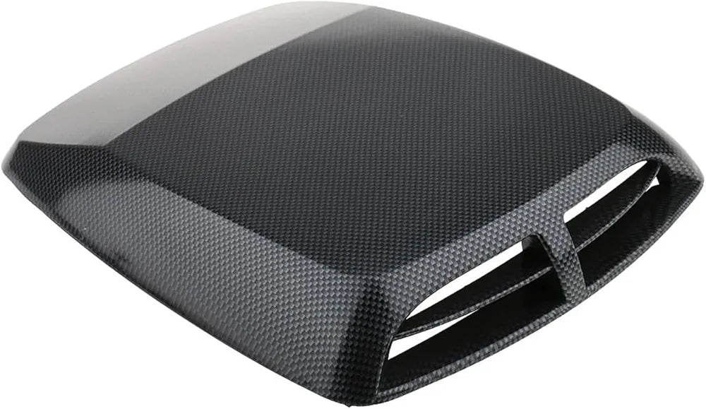Universal Carbon Fiber Look Car Hood Vent Air Flow Intake Scoop Bonnet Cover
