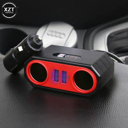 Mini Phone Charger Car Cigarette Lighter Adapter Socket Splitter 12V/24V Dual USB Ports for Navigator, Dashcam, Radar Detector and More