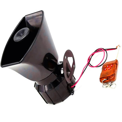 Car Horn Remote alarm horn Siren alarm Multiple Tone 100W Loud Car Warning Alarm Police Fire Siren Horn with Brown Remote Controller Wireless speaker Electric Horn for 12V car truck boat ect