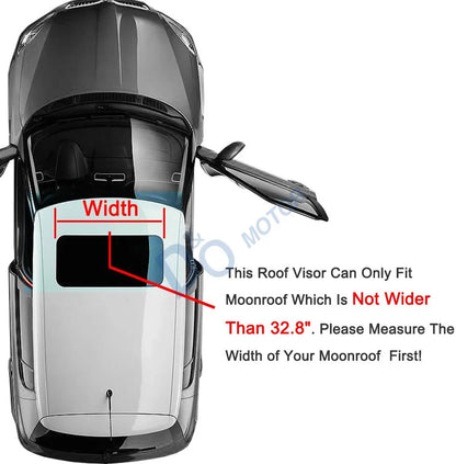 88 Cm Roof Top Wind Deflector Sunroof Visor Rain Guard For Mid Size Vehicle