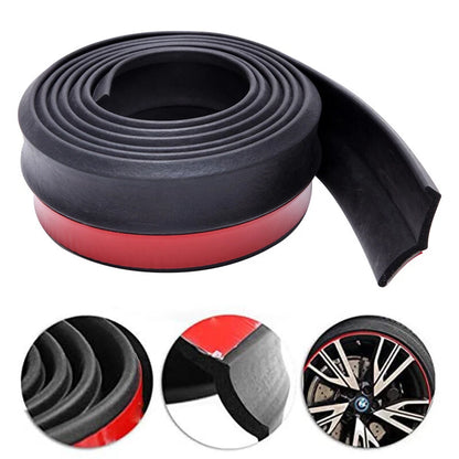 Universal Black Rubber Car Body Protector Front Lip Splitter Trim Bumper US