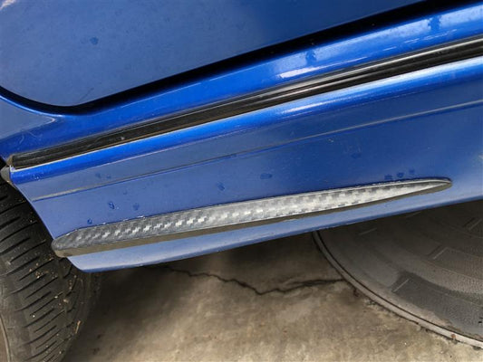 2PCS Front Bumper AntiScratch Strip Protector Corner Guard Rubber Carbon Fiber Color Universal for Car