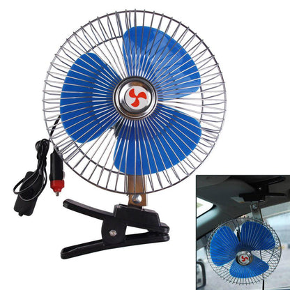 20.8 cm 8 Inch 12V Car Oscillating Fan Vehicle Auto Car Fan with Clip Cigarette Lighter Plug