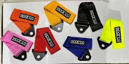 SPARCO/MOMO Tow Belt & Strap || Premium Yellow Universal Front & Rear Tow Strap/Tow Hook Towing Belt