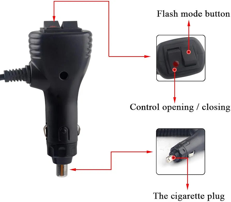 16 LED Flasher Strobe Light with Flashing Modes, Police Car Emergency Light | For Police Car | (Red Blue)