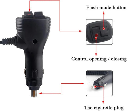 16 LED Flasher Strobe Light with Flashing Modes, Police Car Emergency Light | For Police Car | (Red Blue)