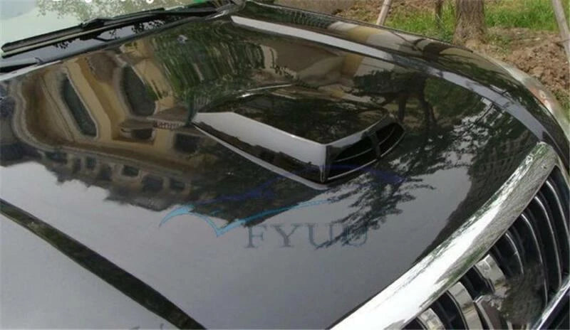 Universal Black ABS Car Decorative Air Flow Intake Hood Scoop Vent Bonnet Cover