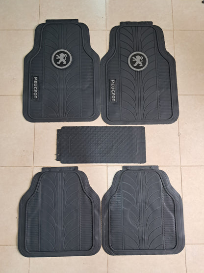 Peugeot Premium Line Rubber Mats – Waterproof Anti-Slip 5 Piece Set