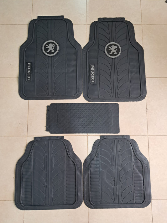 Peugeot Premium Line Rubber Mats – Waterproof Anti-Slip 5 Piece Set