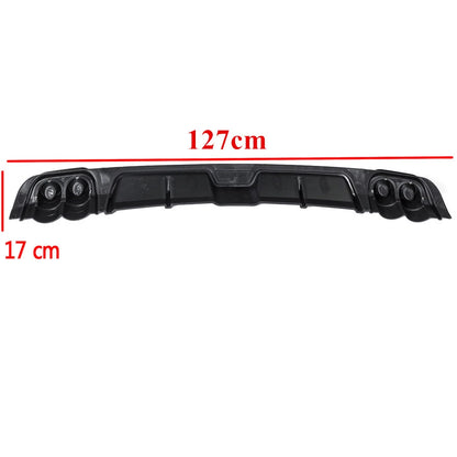 For All Cars Rear Bumper Diffuser Lip Spoiler Quad Exhaust Tip Decoration w/ Stop Light