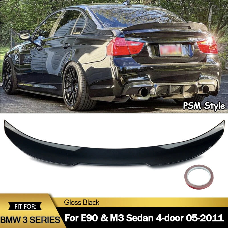 BMW E90 Trunk Spoiler – Sport Style Rear Boot Lip (Grey Color)