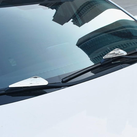 2 Pcs Silver Car Windscreen Wiper Stand Windshield Wiper Wing Blade Spoiler Pressure Tablets