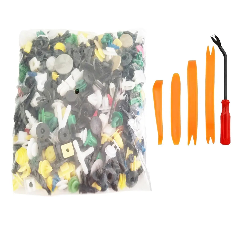 1000 Pieces Car Fixing Clip Plastic Rivet Clips with Disassembly Tool Assorted Fixing Rivets Universal Nylon Car Trim Clip for Bodywork, Door, Panel, Bumper